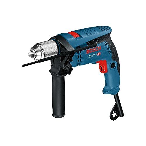 Bosch Trapano con percussione GSB 13 RE (Motore da 600 Watt, incl. asta di profondità 210 mm, mandrino autoserrante 13 mm)