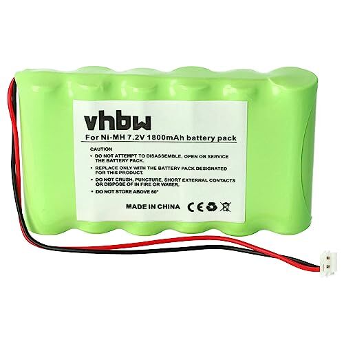 vhbw NiMH batteria 1800mAh (7.2V) compatibile con stimolatore muscolare Compex Sport 3 Vascular, Sport 400, Sport Tens, Top Fitness