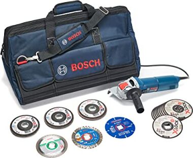 Bosch Professional X-LOCK Sytem bundle Universal Kit + smerigliatrici angolari GWX 10-125 X-LOCK (per Multi Material, Metallo, Ø 125 mm, accessorio smerigliatrici angolari)