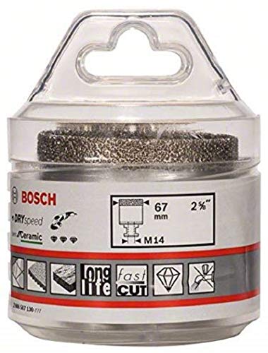 Bosch Professional 1x Fresa Diamantata Best for Ceramic Dry Speed, Foratura a Secco della Ceramica Dura, Ø 67 x 35 mm, Accessorio Smerigliatrice Angolare