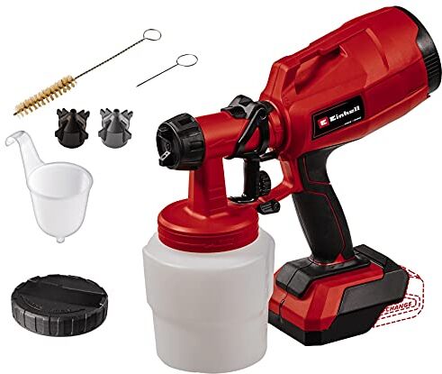 Einhell Sistema verniciatura a spruzzo TC-SY 18/60 Li-Solo Power X-Change (Li-Ion, 18 V, portata 650 ml/min, cont. vern. 800 ml, incl. ugello 2,0 mm e 2,5 mm, batteria e caricabatteria non inclusi)