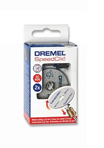 Dremel SC406 Set 2 Dischi da Taglio 38 mm, Accessori con Perno per Utensile Multifunzione Rotativo per Tagliare