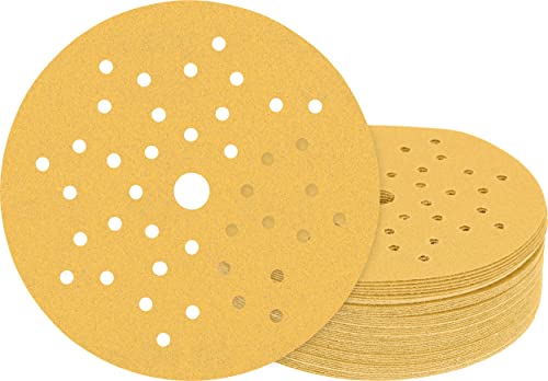 Bosch Expert C470 Carta Abrasiva Vernice e Legno Duro per Levigatrici Rotorbitali Multiforo Confezione da 50 Unità, Giallo, Diametro 125 mm