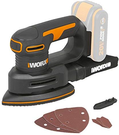 WORX Levigatrice di finitura 20V a battteria-solo corpo macchina