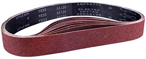 STEBRUAM Nastri Abrasivi 50 x 686 mm,Set di Nastro Abrasivo (3 x grana 80/120/150/240/400 Mixpack ) per Levigatrici a Nastro(15 pezzi)