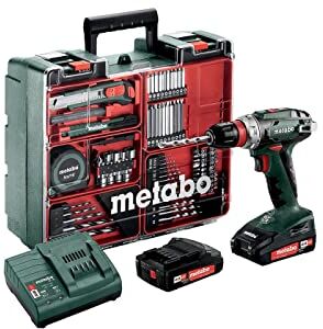 Metabo -18 quick set b ah 18v trapano cordless / 2.0, officina mobile,