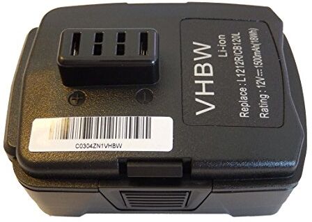 vhbw Batteria  Li-Ion 1500mAh compatibile con utensili elettronici Ryobi HJP001, HJP001K, HJP002, HP612K, JG001, LSD-1201PB, LSD-1202PB sostituisce CB120L, BPL-1220, ecc.