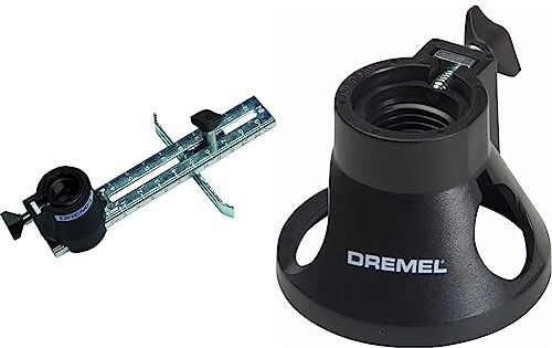 Dremel 678 Set di frese per linee e cerchi con diametro di taglio di 30 cm, legno e laminato & 565 Kit di taglio multiuso, set di accessori con 1 guida di taglio