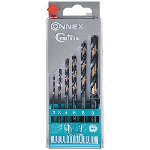 Connex Set punte per trapano Centrix, da 2 a 8 mm, 6 pezzi