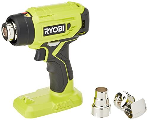 Ryobi 5133004423 Soffiatore ad aria calda (18 V, grado di calore fino a 470°, illuminazione a LED, con due ugelli, senza batteria) R18HG