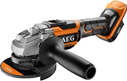 AEG BEWS18-125BL-0 Smerigliatrice Angolare Brushless a Batteria 18V, Batteria non Inclusa, Diametro Disco 125mm, Interruttore a Slitta, Prestazione Motore Fino a 11.000 g/min