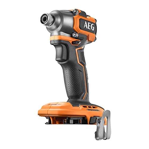 AEG BSS18SBL-0 Avvitatore ad Impulsi 1/4" SubCompact 18V Brushless, Batteria Non Inclusa, 3 Tipi di Velocità, Peso di 1.3 Kg di Peso con Batteria 2.0Ah, 119mm Lunghezza,