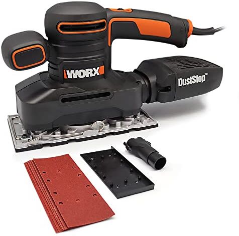 WORX Levigatrice Orbitale, 250 W, 220 V, Nero