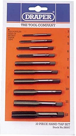 Draper 58097 Hand Tap set 3 – 12 mm