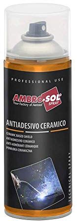 Ambro-Sol Antispruzzi per Saldature Ceramico, Previene la Corrosione, Protegge dall'Umidità, Evita Incollaggio di Scorie della Saldatura, Bomboletta Spray in Banda Stagnata Riciclabile 400 ml