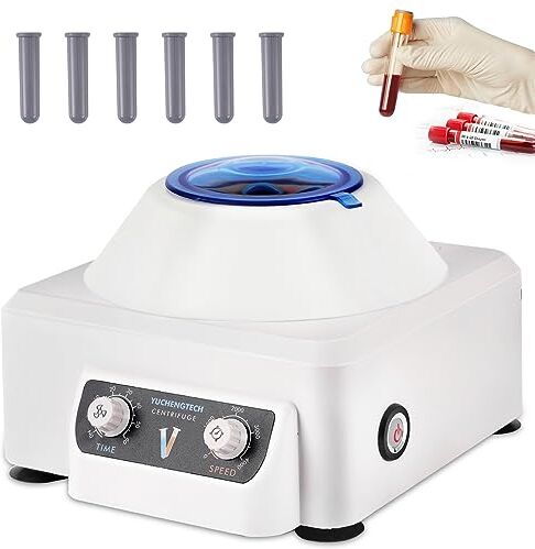 YUCHENGTECH Centrifuga 6X10ml Centrifuga da Laboratorio Centrifuga da banco 4000 giri/min 0-60 min Tempi 1685XG per Provette da Centrifuga 5/7/10ml 220V