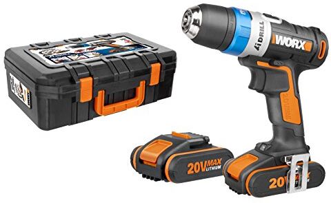 WORX Trapano Avvitatore con 2 Batterie Li-ion 20V MAX, Power Share 20 V