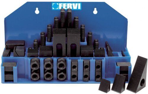 Fervi Kit staffaggio cava per pezzi su tavola fresa trapano da 14mm  art K001/14.