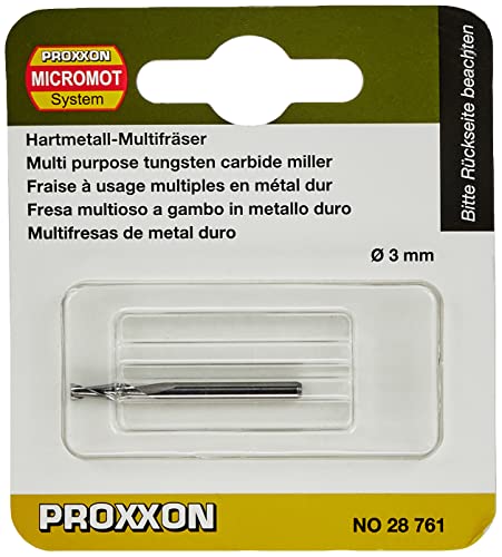 PROXXON 22 Fresa in metallo duro da 3 mm, Nero