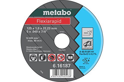 Metabo Disco Flexiarapid in acciaio inossidabile, 125 x 1,0 x 22,2 mm