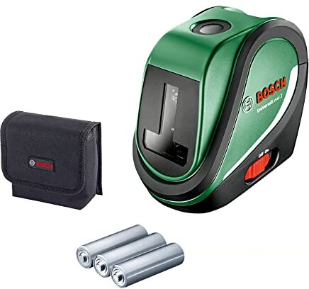 Bosch livella laser multifunzione UniversalLevel 2 (linee laser a croce incl. punti a piombo integrati per un allineamento preciso e un facile trasferimento dell'applicazione)