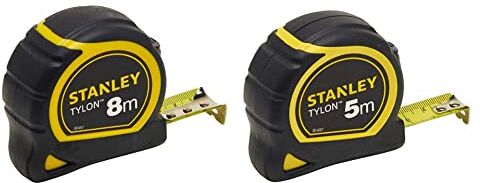 Stanley 1-30-657 Flessometro Tylon, 8 m x 25 mm & 0-30-697 Flessometro Tylon, 5 m x 19 mm