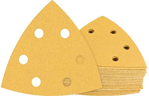 Bosch 50x Carte Abrasive Expert C470 per Legno Duro, Vernice su Legno, 93x93 mm, Grana 120, Accessorio Levigatrice a Delta