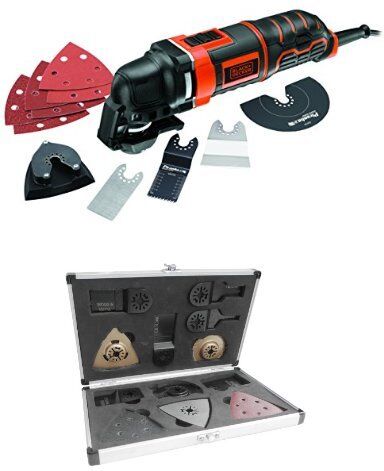 Black & Decker m300KA-QS Utensile Multifunzione, con Set di Accessori