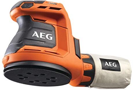 AEG BEX18-125-0 Levigatrice Rotorbitale a Batteria 18V, Batteria Non Inclusa, Velocità a Vuoto 7.000-11.000 giri/min, 2.4 mm di Diametro Orbita