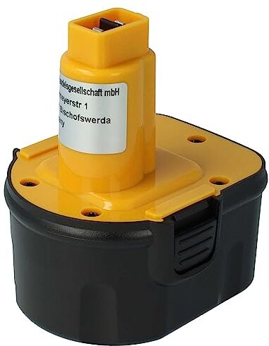 vhbw Batteria compatibile con Black & Decker CD1202K, CD120GK, CD120GK2, CD12C, CD12CA, CD12CAB attrezzi da lavoro (2000mAh, 12V, NiMH)