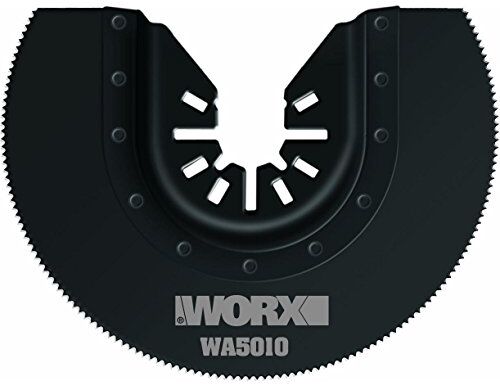 WORX Set di 3 lame semi circolari diam. 80mm, per taglio Legno, plastica, PVC, metalli non ferrosi per Multifunzione Sonicrafter WX678/679/680/681/693