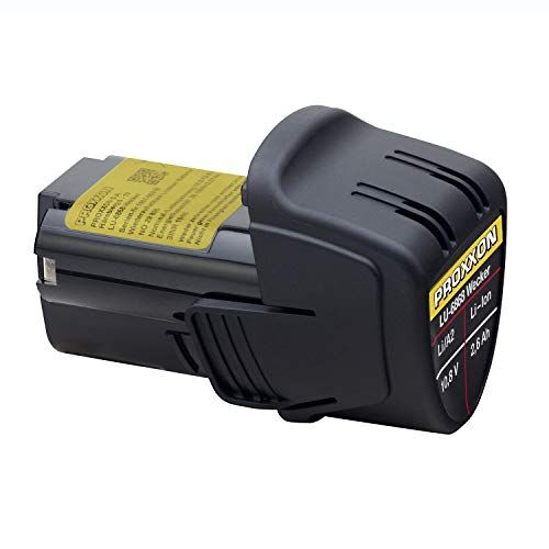 PROXXON Batteria agli ioni di litio per dispositivi Micromot, 10,8 V, 2,6 Ah, lunghezza 85 mm, con monitoraggio della temperatura, multicolore