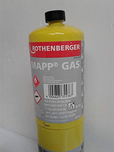 Rothenberger Bottiglia a perdere di gas per saldatura MAP//PRO, 400 g