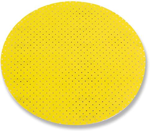 Titan Disco abrasivo in velcro, giallo, rotondo, Ø 225, forato per smerigliatrice per cartongesso (25 pz.), grana 120