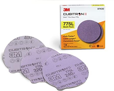 3M Cubitron II 3 m Stikit Disc 775L, , multi pack, 5 in x NH, 240 +, 320 +, 400 +, taglio angolo di taglio flauto viola