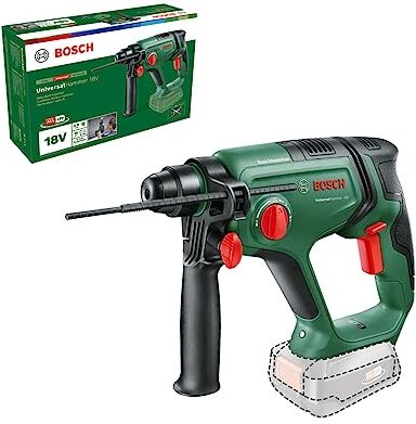 Bosch Martello perforatore a batteria UniversalHammer 18V (senza batteria, 18 Volt System; foratura/foratura percussione/scalpellatura; potenza del colpo da 2,0 J, SDS Plus)