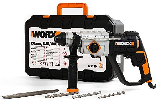 WORX Martello Tassellatore 3in1  800W Perforazione a Martello Perforazione Scalpellatura Mandrino SDS