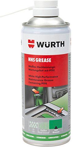 Würth Lubrificante adesivo HHS Grease – 400 ml – adatto per la lubrificazione per lavori di manutenzione e ispezione, ad esempio cerniere, articolazioni, guide scorrevoli, ecc.