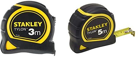 Stanley 0-30-687 Flessometro Tylon, 3 m x 12.7 mm & 0-30-697 Flessometro Tylon, 5 m x 19 mm