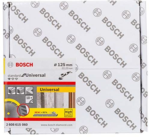 Bosch Disco da Taglio diamantato (calcestruzzo e muratura, 115 x 22,23 mm, Accessori per smerigliatrice angolare), Na, Ø 125 mm 10