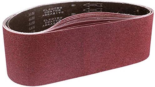 STEBRUAM Nastri Abrasivi 150 x 1220 mm,Set di Nastro Abrasivo (grana 80/120/150/240/400 Mixpack) per Levigatrici a Nastro(5 pezzi)