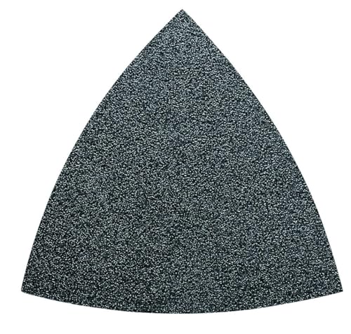 Fein 50 Fogli abrasivi con Grana 800, Lunghezza bordo 80 mm, Confezione 50 pezzi, Specifici per la lavorazione della pietra naturale e sintetica. Non forato, fissaggio rapido a velcro.