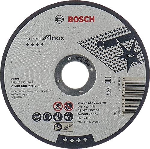 Bosch mola da taglio piana per Inox 125 mm x 1,6