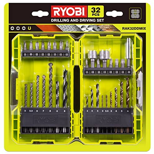 RYOBI Set di 32 punte per trapano e cacciavite