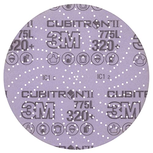3M Cubitron il Disco con Supporto in Film 775L, 152 mm, 320+, Sabbia Pulita, 50 Dischi per Confezione
