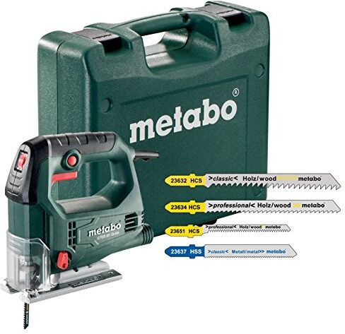 Metabo STEB 65 Quick seghetto sägeinklusivive 20 assortimento teiliges lama per seghetto alternativo, 1 pezzo, verde/grigio/nero/rosso,