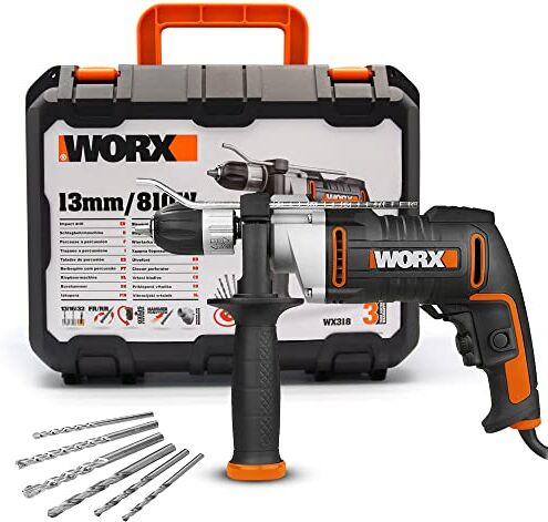 WORX Trapano a Percussione, 810 W, 220 V, Nero