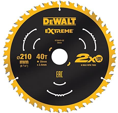 DeWalt DT20433-QZ la lama della sega 210 x 30 x 2.4mm Zähneanzahl: 40 1 pezzo