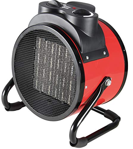 Valex Generatore aria calda, 3kW, 2 livelli di potenza, Rosso/Nero, 26 x 20.5 x 29.5 cm