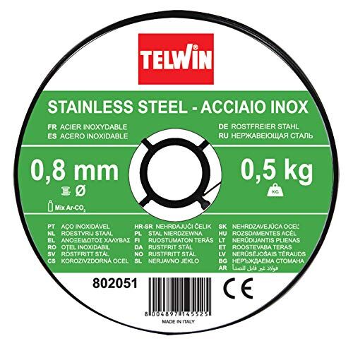 Telwin Bobina filo per Saldatura su Acciaio Inossidabile, D 0,8 mm (0,5 kg), Grigio